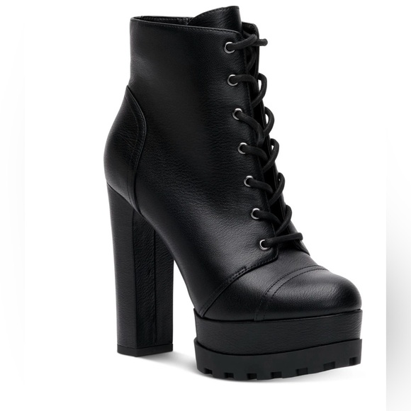 Jessica Simpson Imala Black Platform Ankle Boots - Picture 2 of 8